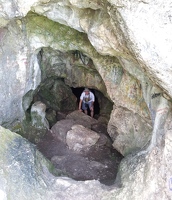 Kevin at opening to crystal cave